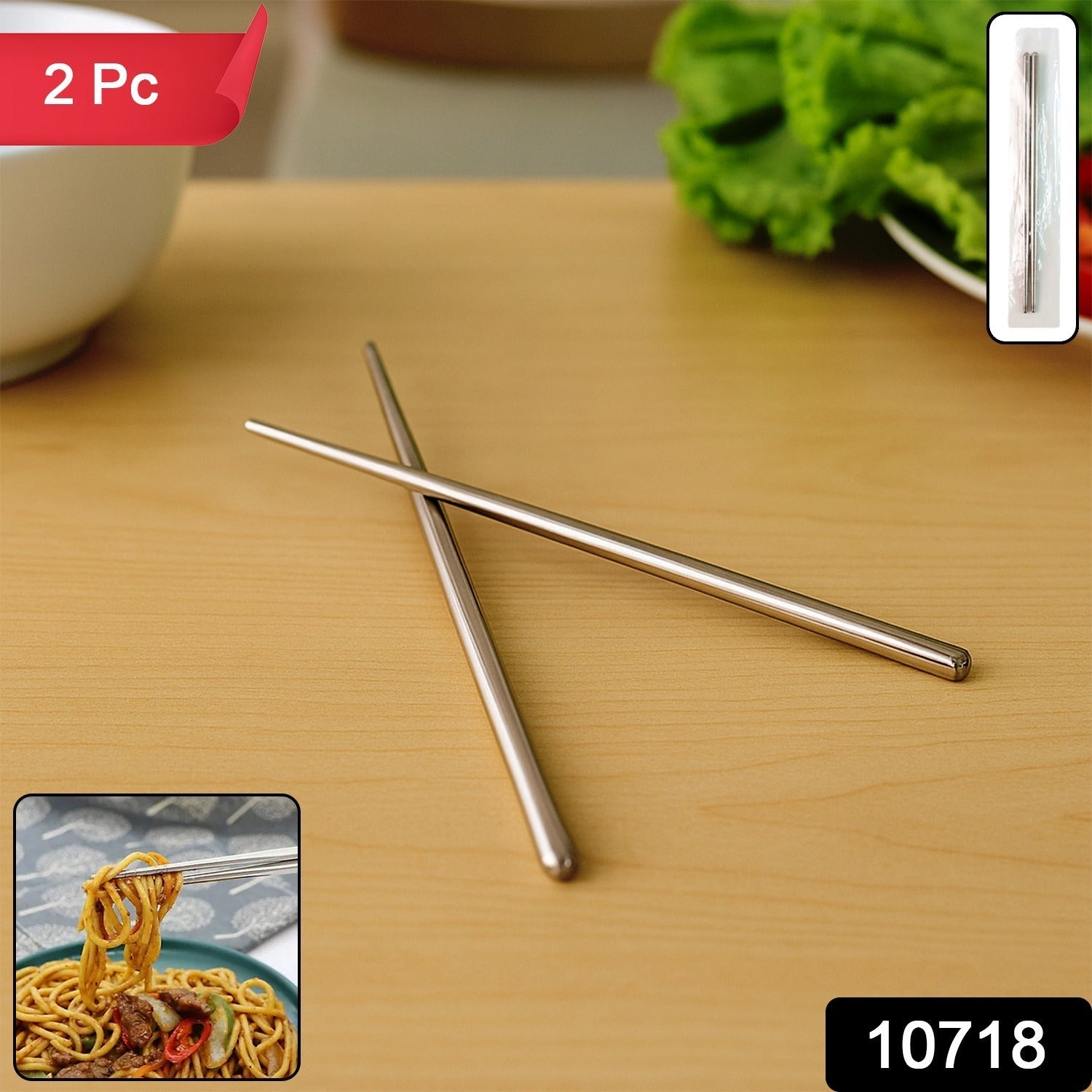 Premium Stainless Steel Reusable Chopsticks (2 Pc) Premium Stainless Steel Reusable Chopsticks (2 Pc)